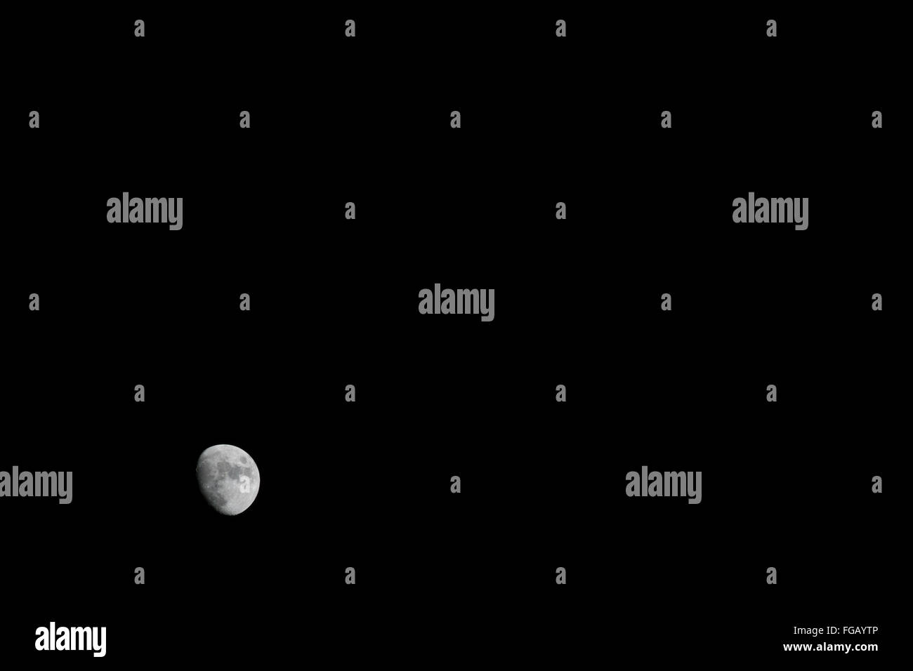 La luna nel cielo notturno Foto Stock