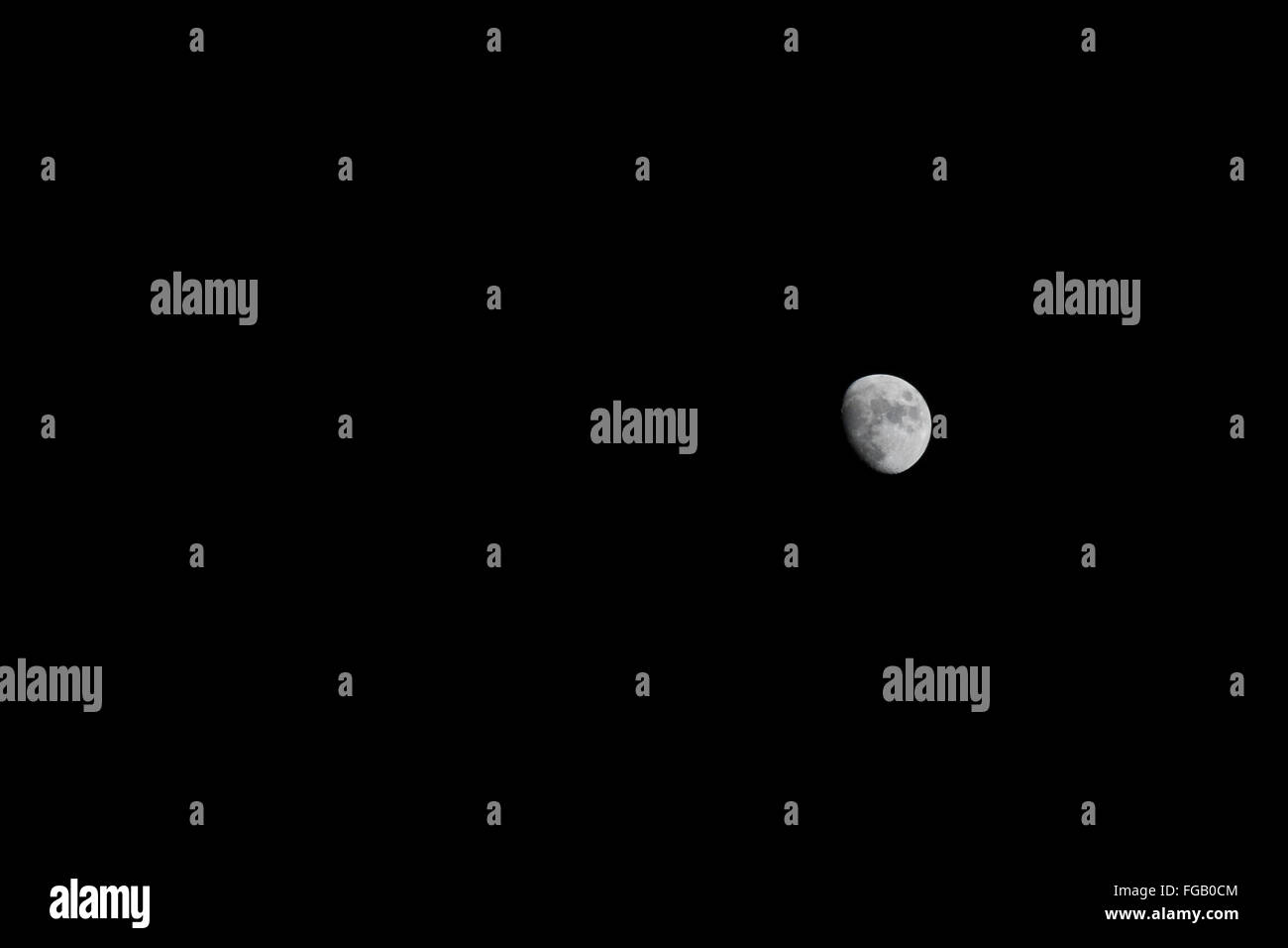 La luna nel cielo notturno Foto Stock