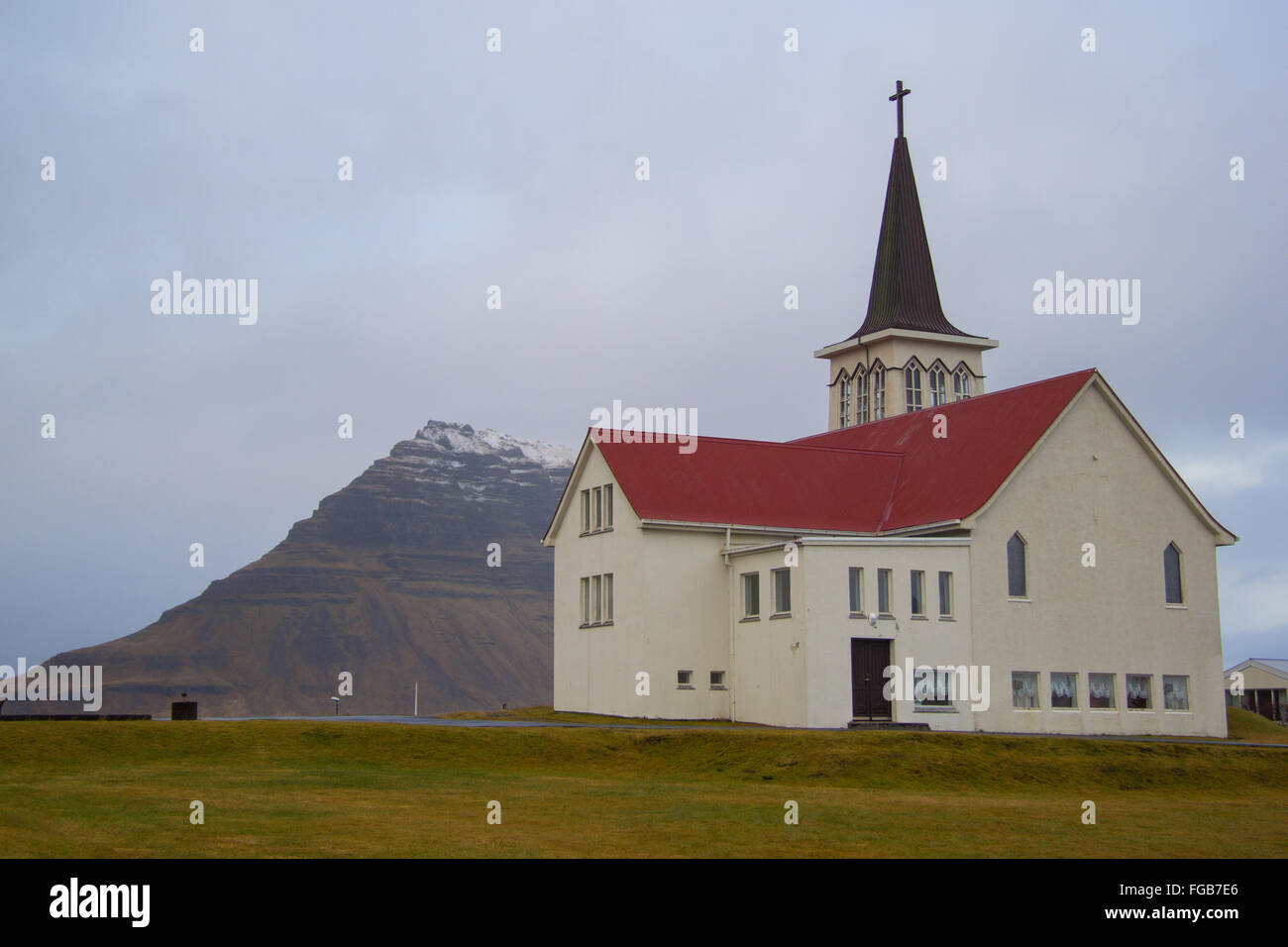 In una chiesa di Grundarfjörður, Snaefellsnes peninsula, Islanda. Foto Stock