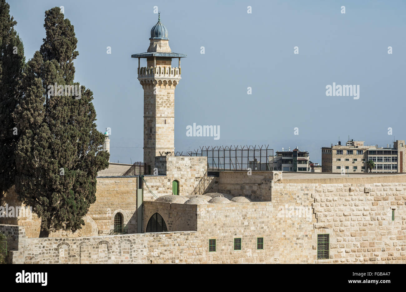 La Moschea di Al-Aqsa - Moschea più lontano sul monte del tempio nella Città Vecchia di Gerusalemme, Israzel Foto Stock