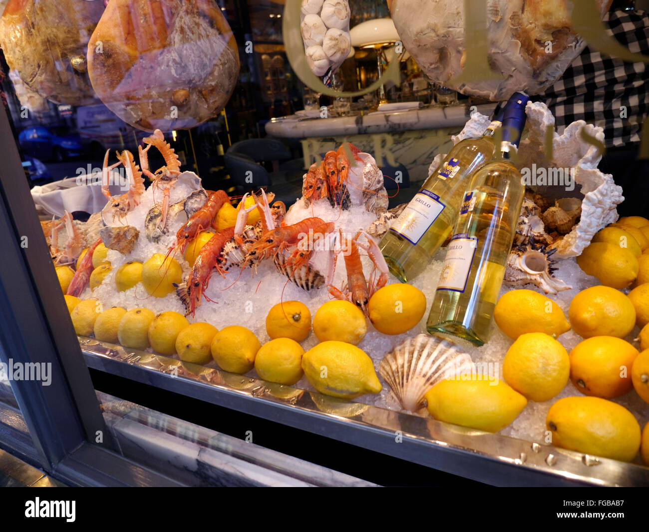 San Carlo Cicchetti italiano 'tapas' ristorante in stile di visualizzazione della finestra in Covent Garden London REGNO UNITO Foto Stock