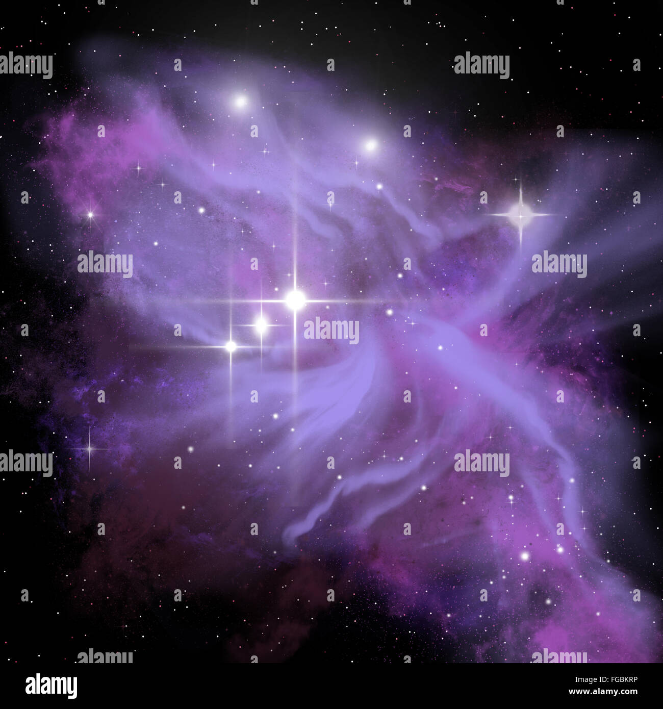 Galaxy adorazione, NGC 1977, è una galassia di riflessione anche chiamato uomo che corre Galaxy e vicino la nebulosa di Orione. Foto Stock