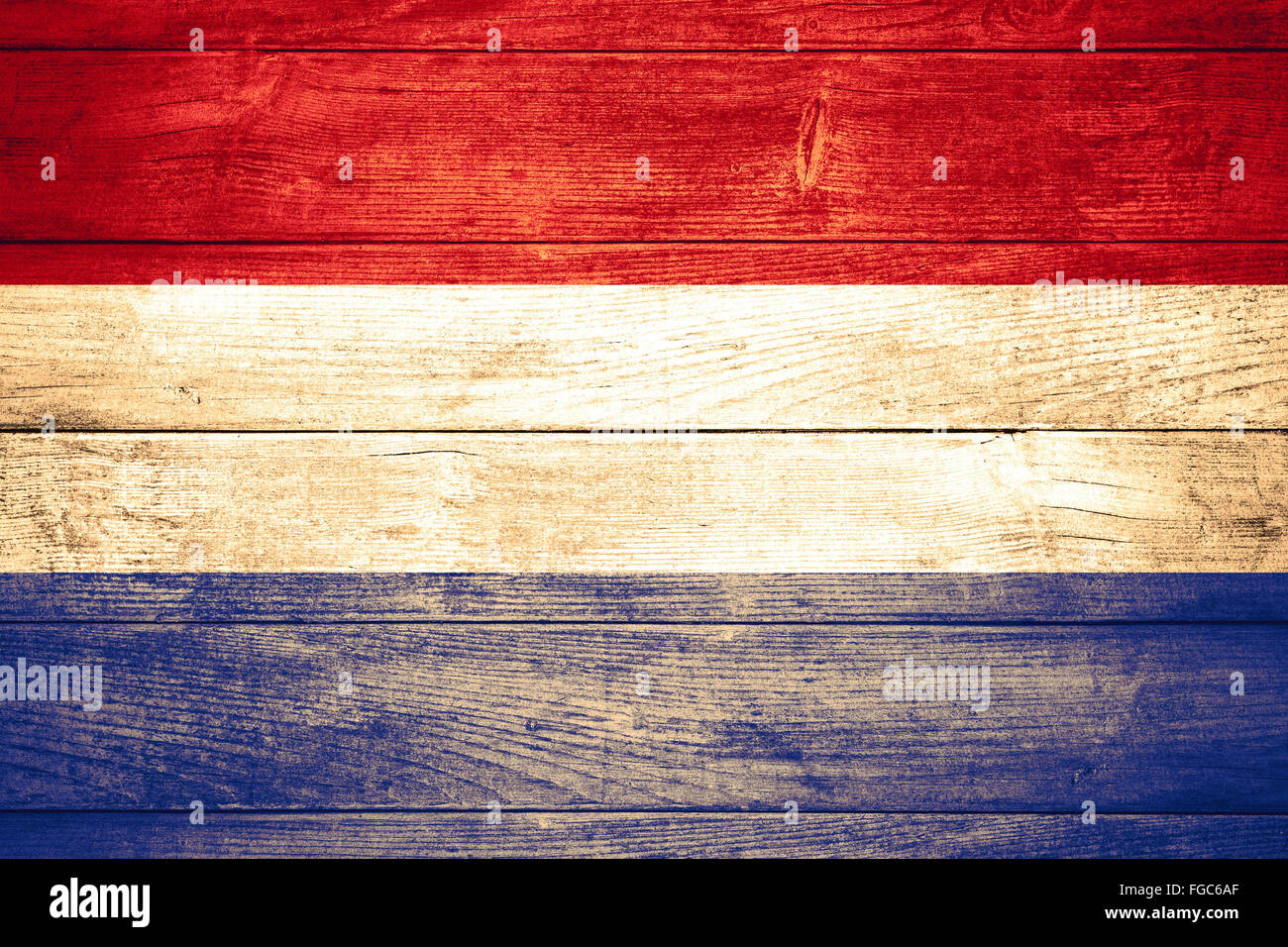 Bandiera del Lussemburgo o banner su sfondo di legno Foto Stock