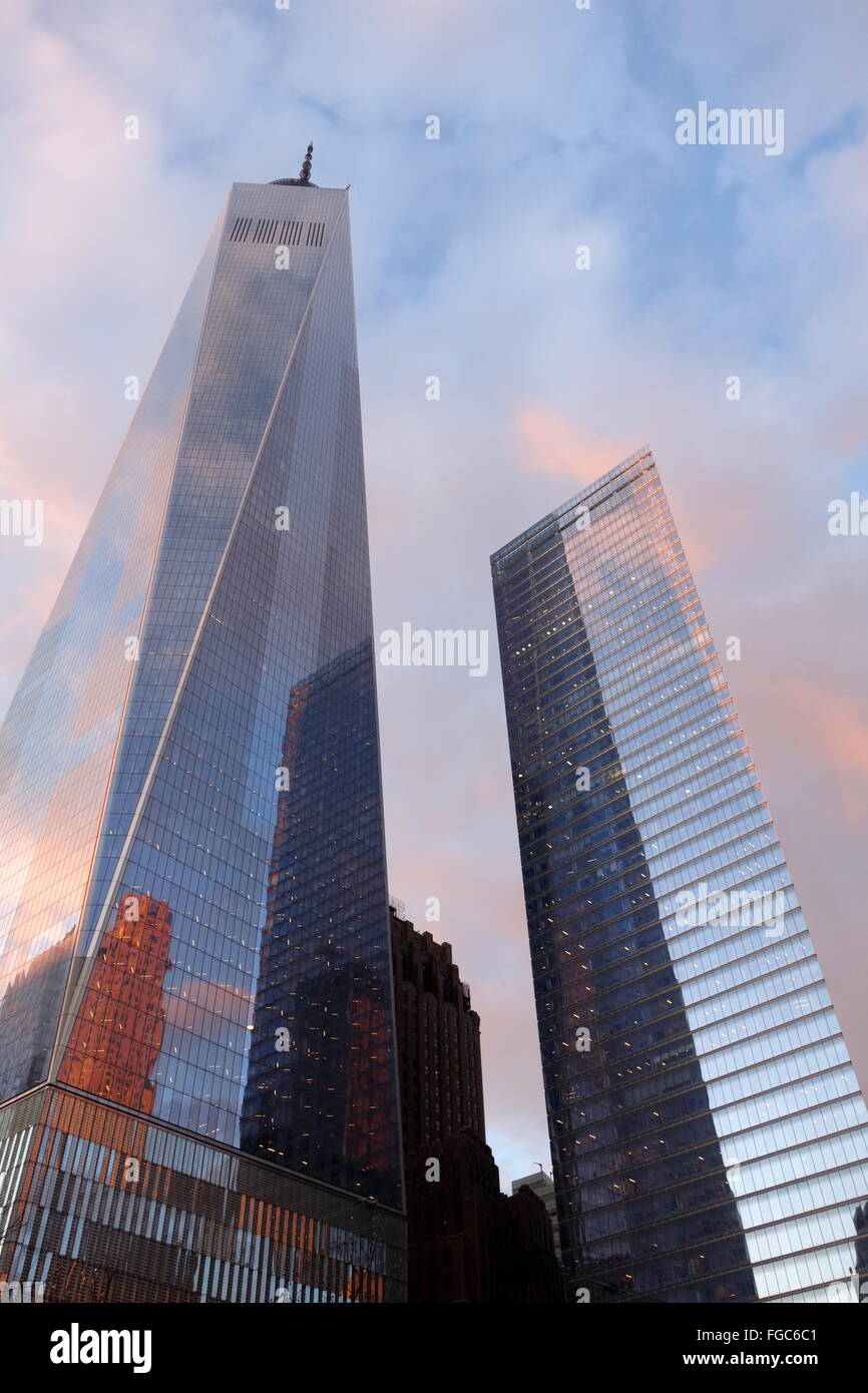 Freedom Tower, One World Trade Center di New York City, NY USA Foto Stock