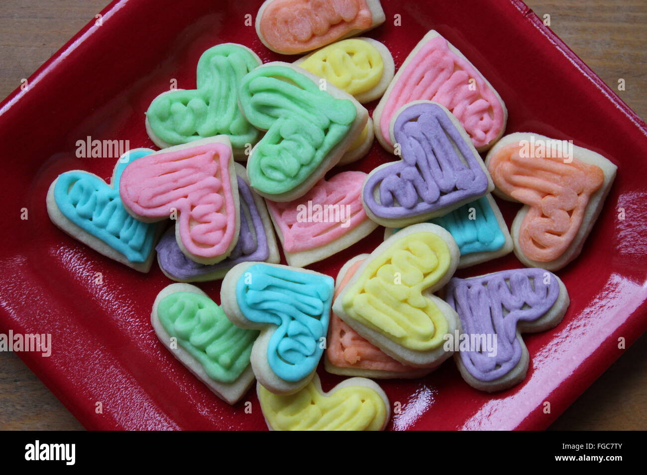 San Valentino i cookie Foto Stock