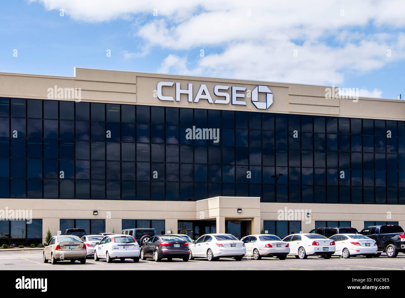 Chase Bank esterno,situato nella città di Oklahoma, Oklahoma, Stati Uniti d'America. Foto Stock