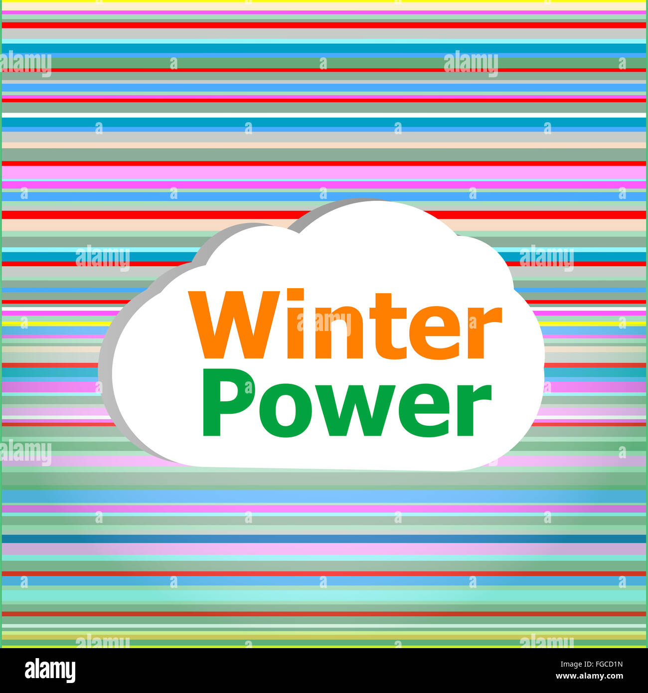 Seamless pattern astratti sfondo con inverno parole di potenza Foto Stock