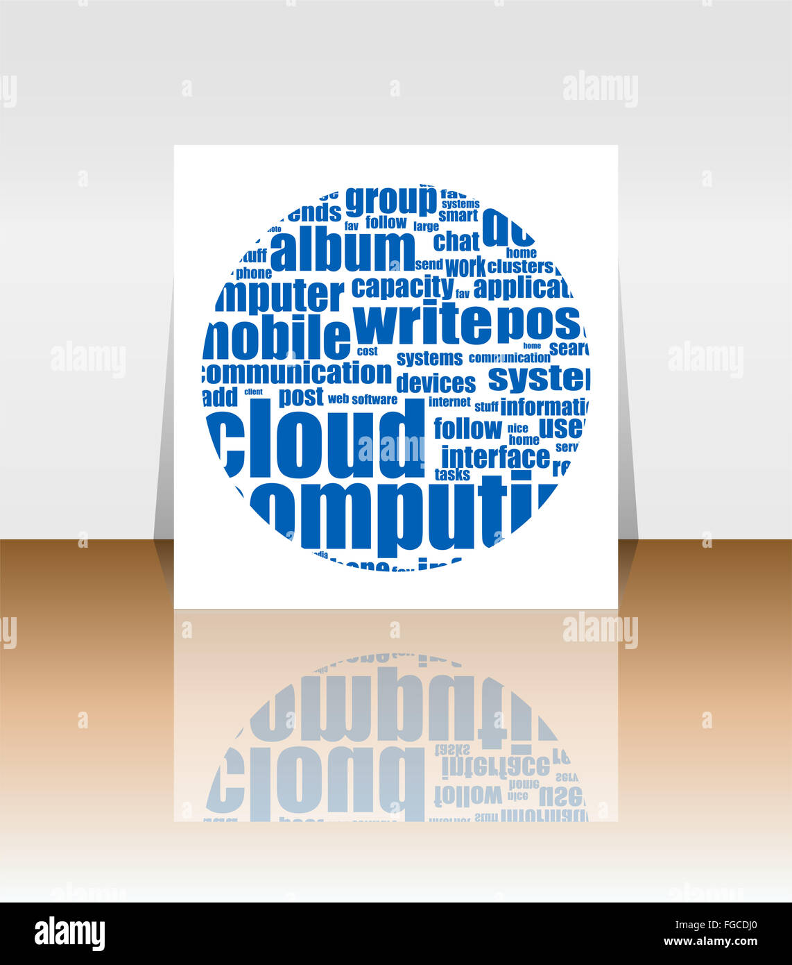 Come concetto come i social media il simbolo nel flyer o copertura Foto Stock