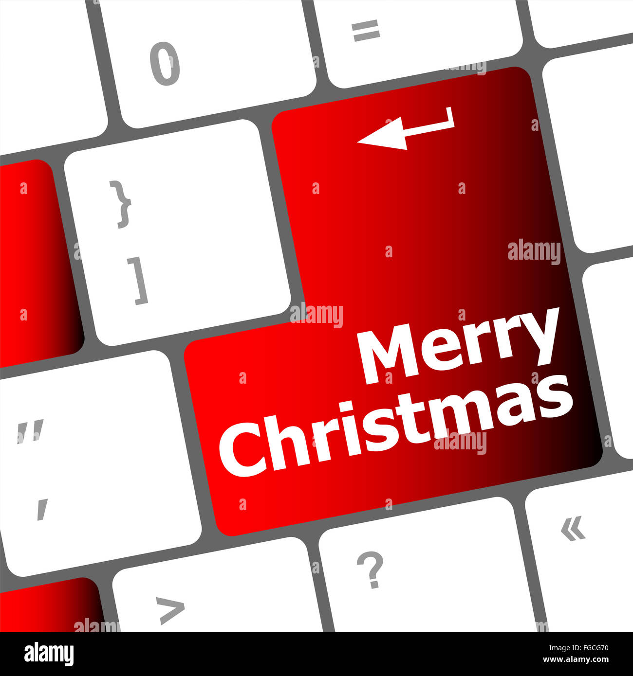 Buon Natale Messaggio, immettere da tastiera il tasto key Foto Stock