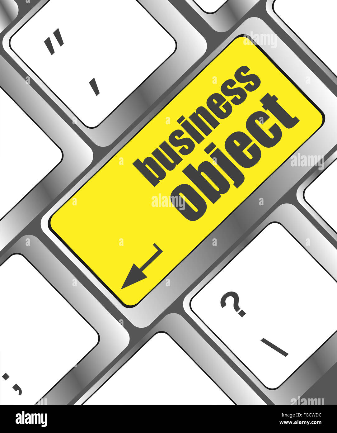Oggetto business - concetti sociali sulla tastiera del computer, il concetto di business Foto Stock