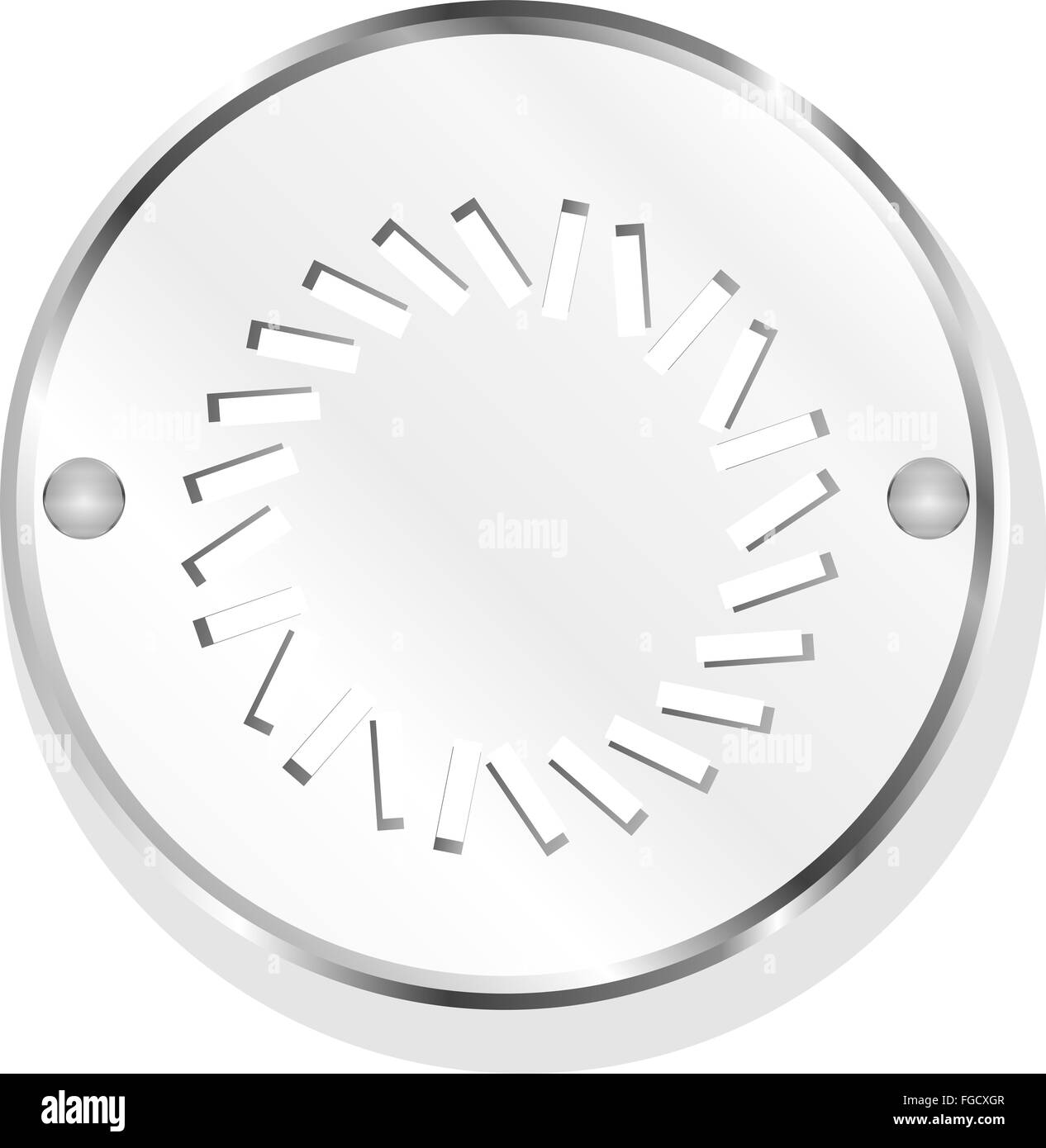 Simbolo astratto sull icona o sul pulsante isolato su bianco Foto Stock