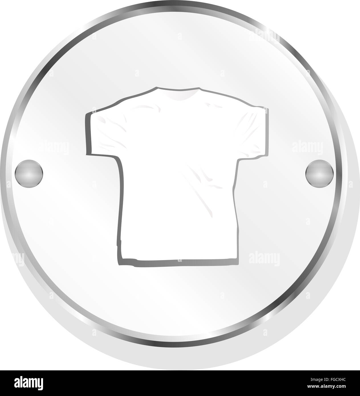 Abbigliamento per donna o uomo. T-shirt icona isolato su bianco Foto Stock