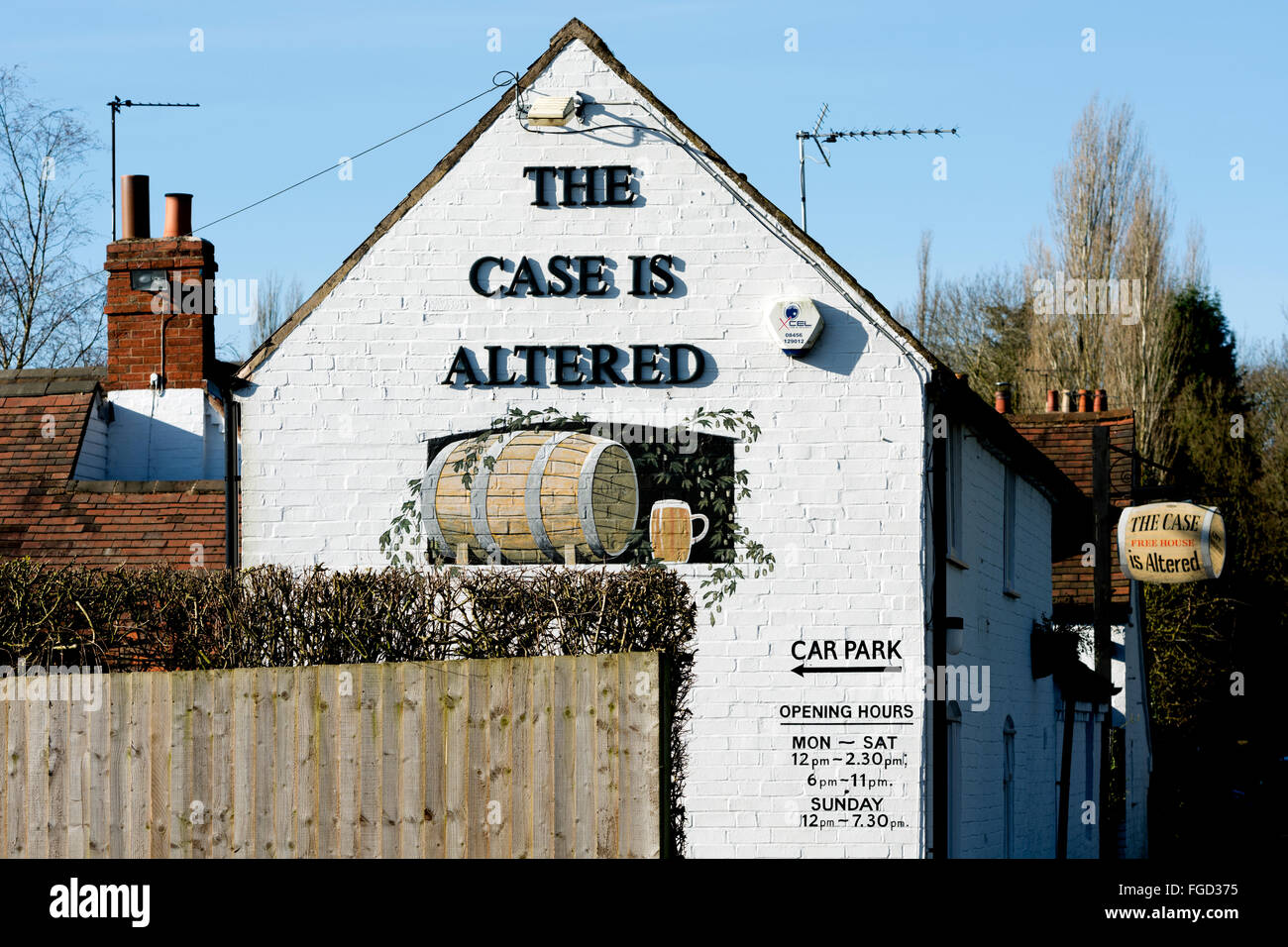 Il caso viene alterato pub, Hatton, Warwickshire, Inghilterra, Regno Unito Foto Stock