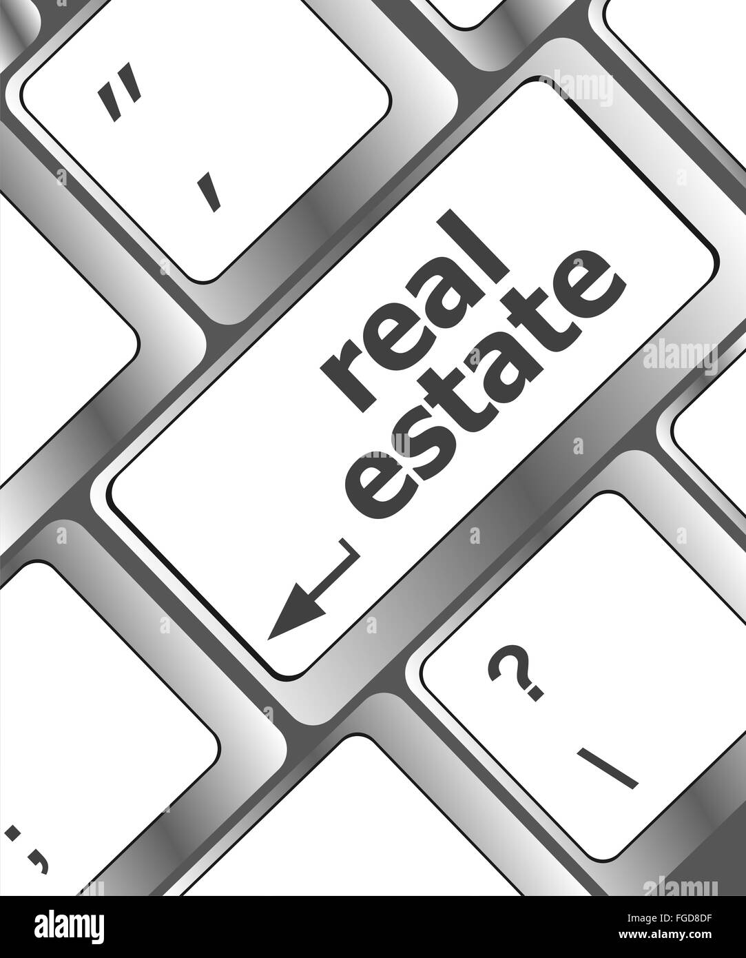 Immobiliare di concetto. tasto di scelta rapida sulla tastiera del computer con Real Estate parole Foto Stock