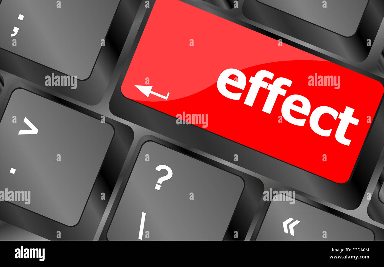 Tastiera per computer con effetto key. Concetto di Internet Foto Stock