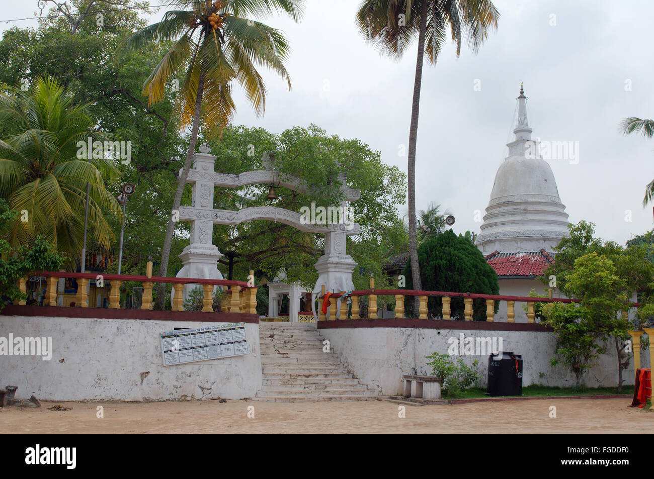 Tempio buddista in Colombo, Sri Lanka, Sud Asia Foto Stock