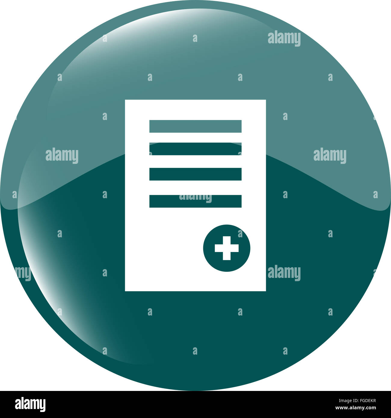 File di testo icona segno. Aggiungi file documento simbolo. Moderno sito Web UI Foto Stock