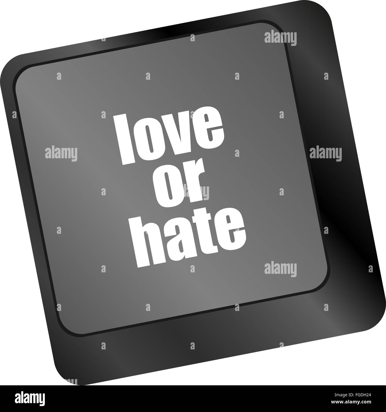 Amore o odio relazioni impressioni di comunicazione delle valutazioni recensioni tastiera del computer chiave, Foto Stock