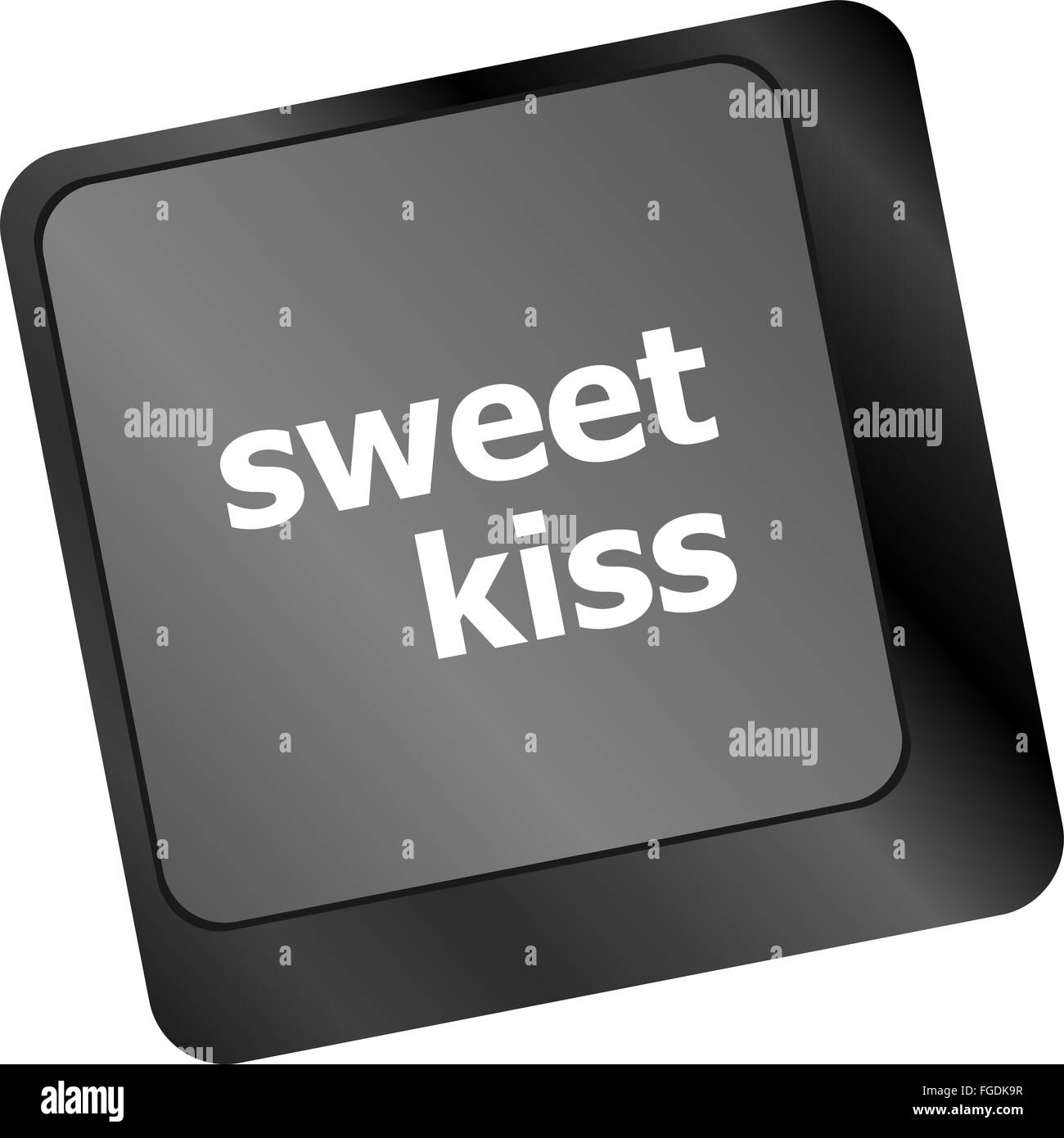 Sweet kiss parole che mostra il romanticismo e amore sui tasti della tastiera Foto Stock