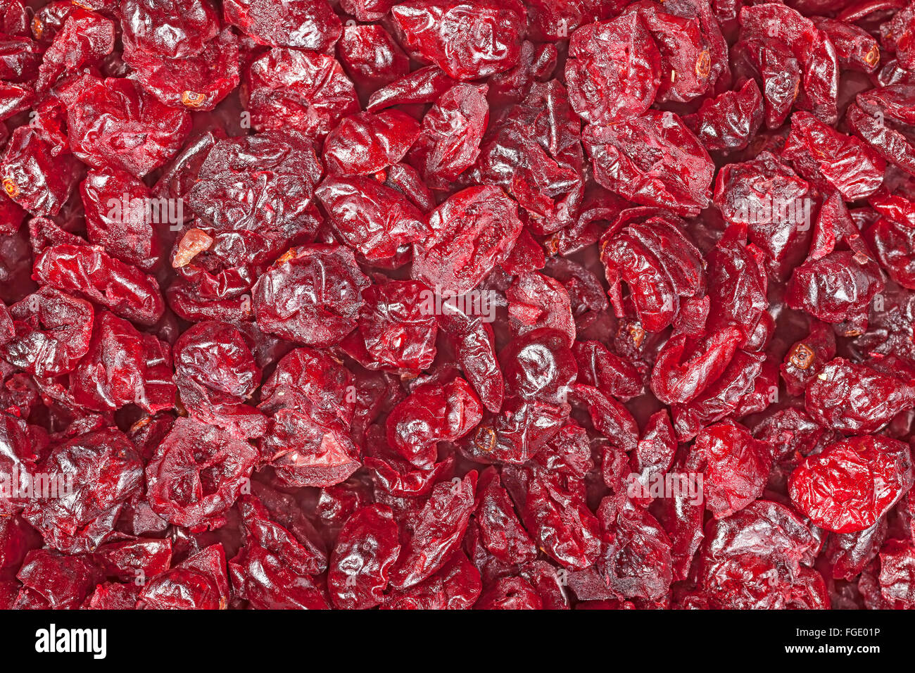 Close up foto di taglio di mirtilli rossi, cibo sfondo. Foto Stock