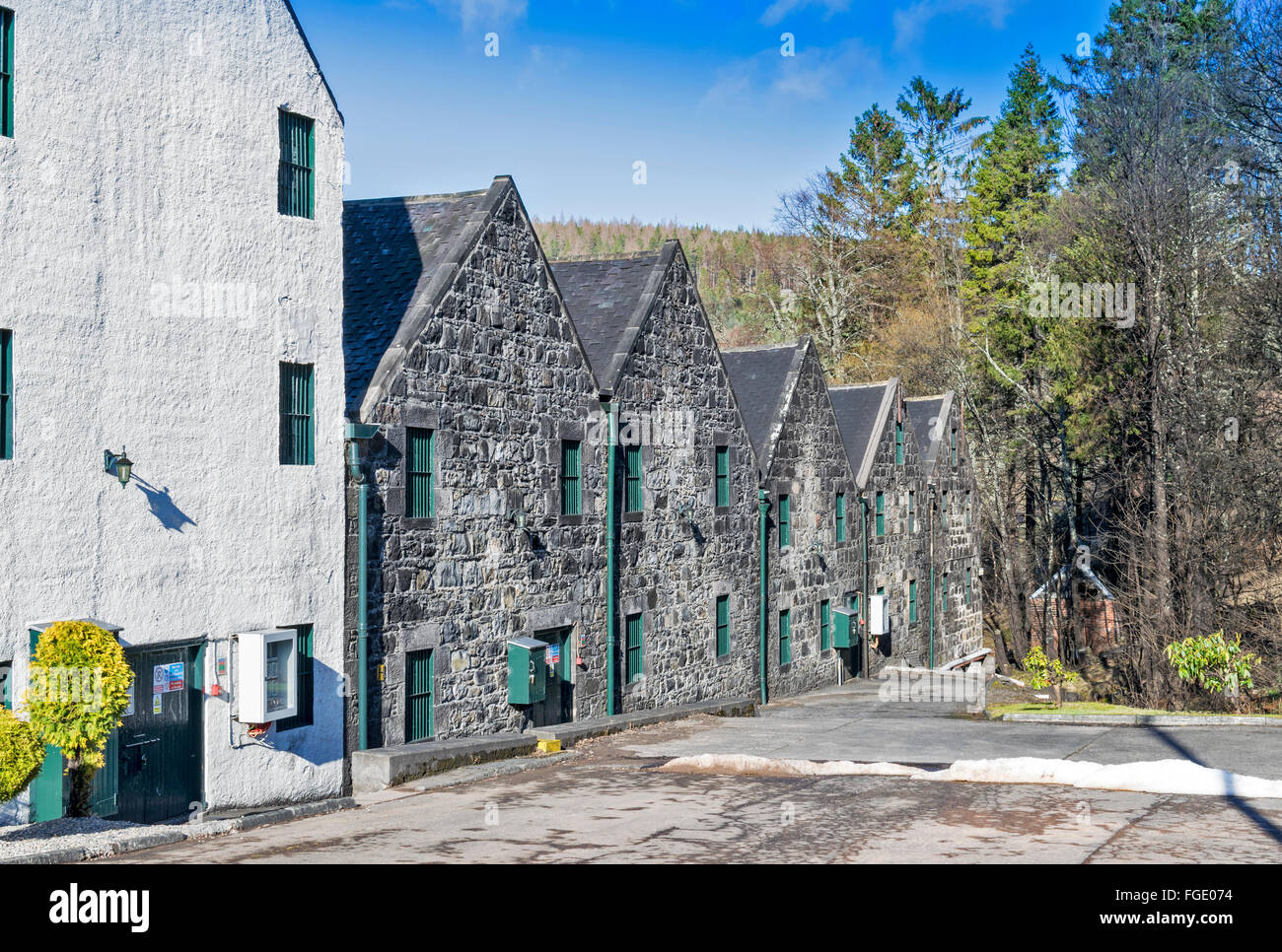 SPEYSIDE MODO MAGAZZINI DI WHISKY A Cragganmore Distillery BALLINDALLOCH Scozia Scotland Foto Stock