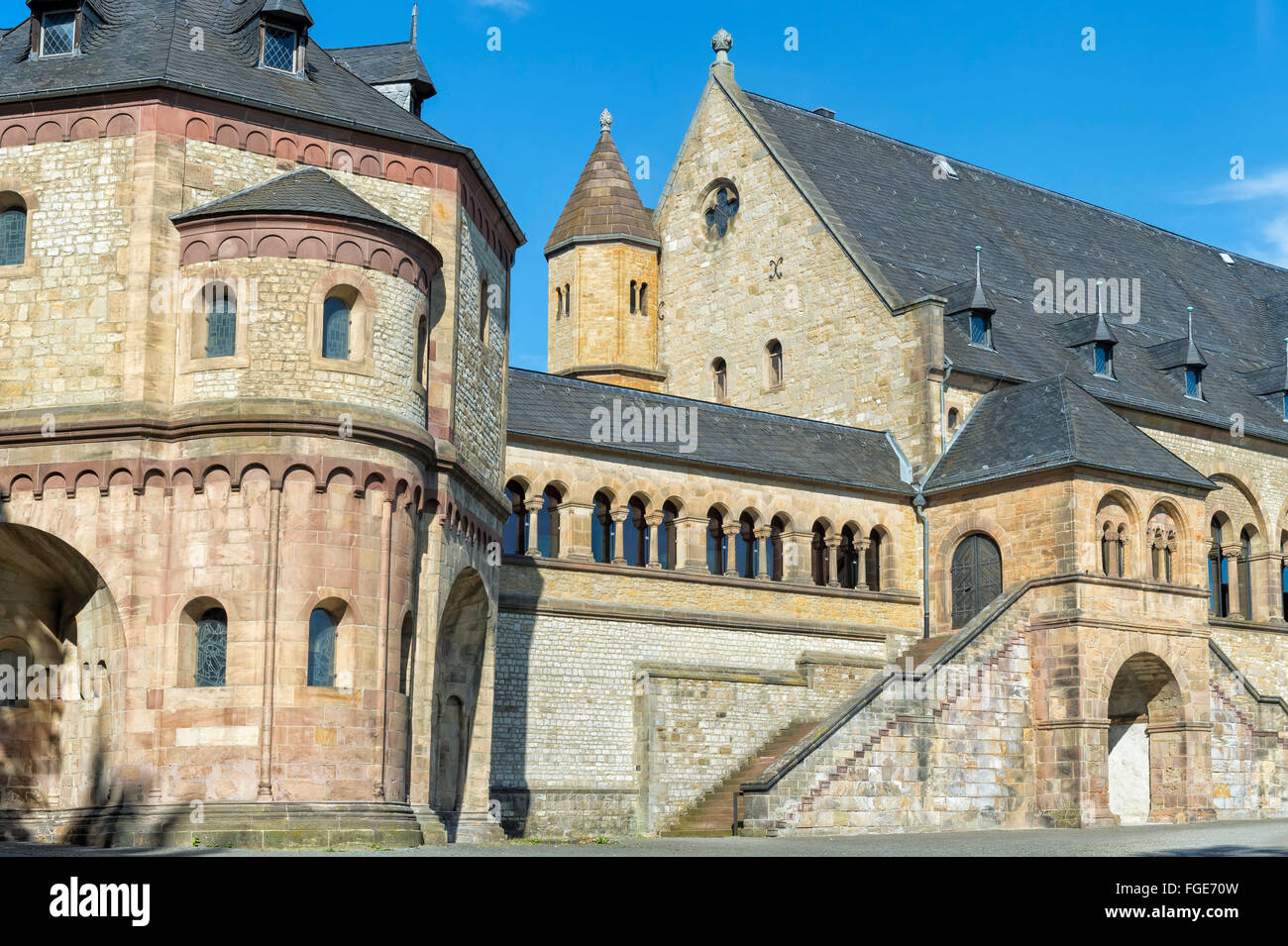 Palazzo Imperiale (Kaiserpfalz), Goslar, Harz, Bassa Sassonia, Germania, Patrimonio Mondiale dell Unesco Foto Stock