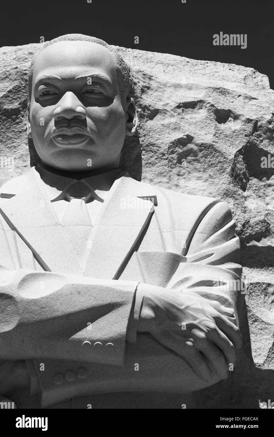 Il dott. Martin Luther King Memorial Washington DC luoghi storica pietra miliare nazionale Stati Uniti statua Foto Stock