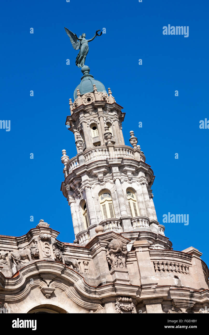 Gran teatro Teatro Nazionale, la casa della Nazionale Cubana Ballet, a l'Avana, Cuba, West Indies, dei Caraibi e America centrale Foto Stock