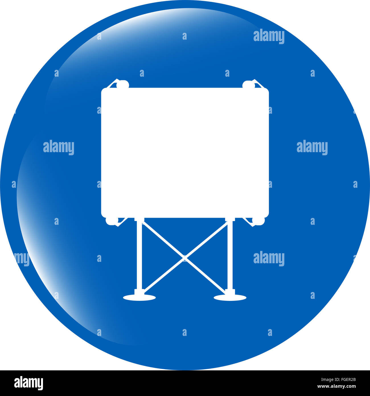 Affissioni icona del pulsante segno web isolati su sfondo bianco Foto Stock