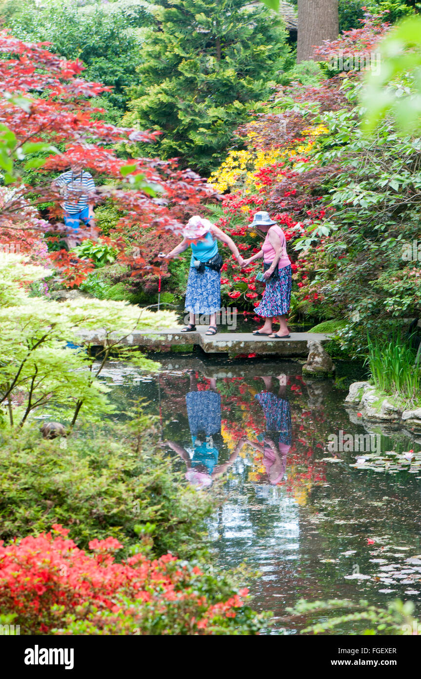 Compton Acres è una grande proprietà privata giardino in Poole, Dorset, Inghilterra. Foto Stock