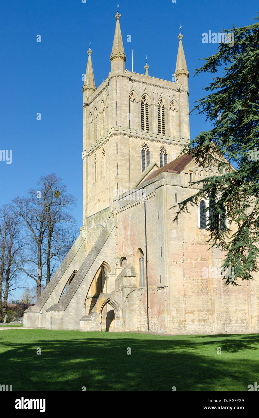 Pershore Abbey in Worcestershire Foto Stock