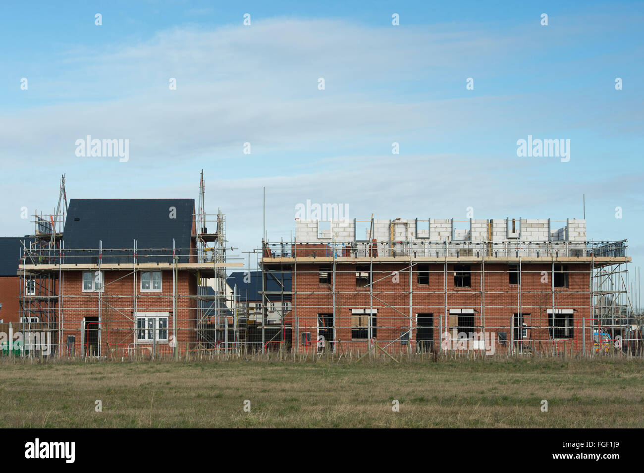 Bellway Casa di nuova costruzione in Kingsmere, Bicester, Oxfordshire, Inghilterra Foto Stock