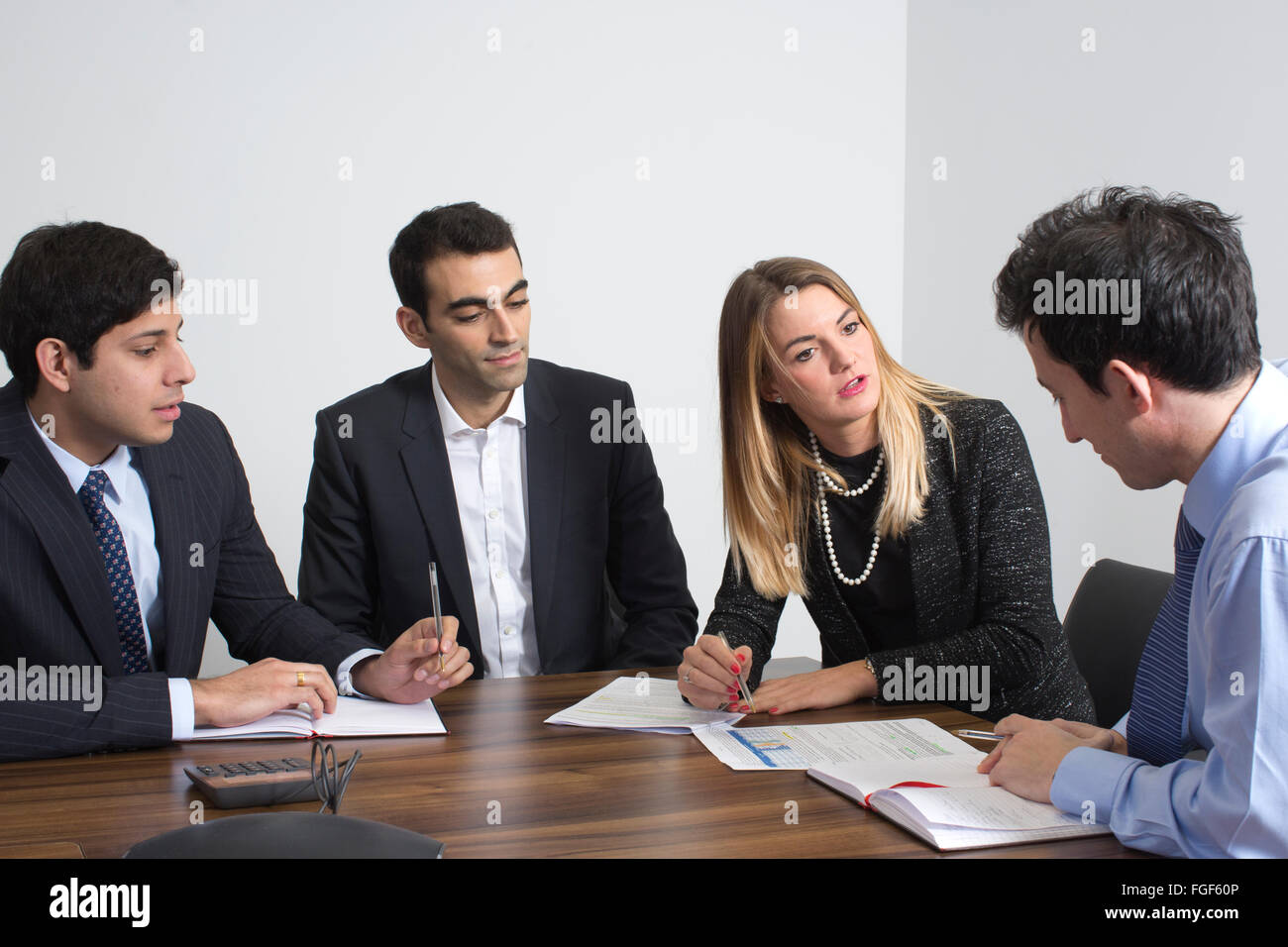 Assunzione business meeting, London, England, Regno Unito Foto Stock