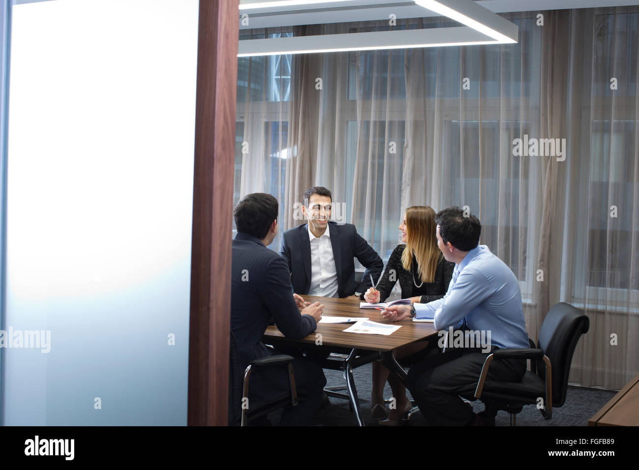 Assunzione business meeting, London, England, Regno Unito Foto Stock