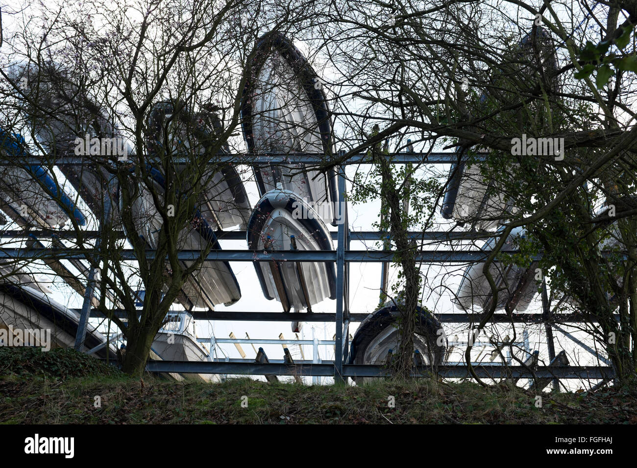 Boat Yard Foto Stock