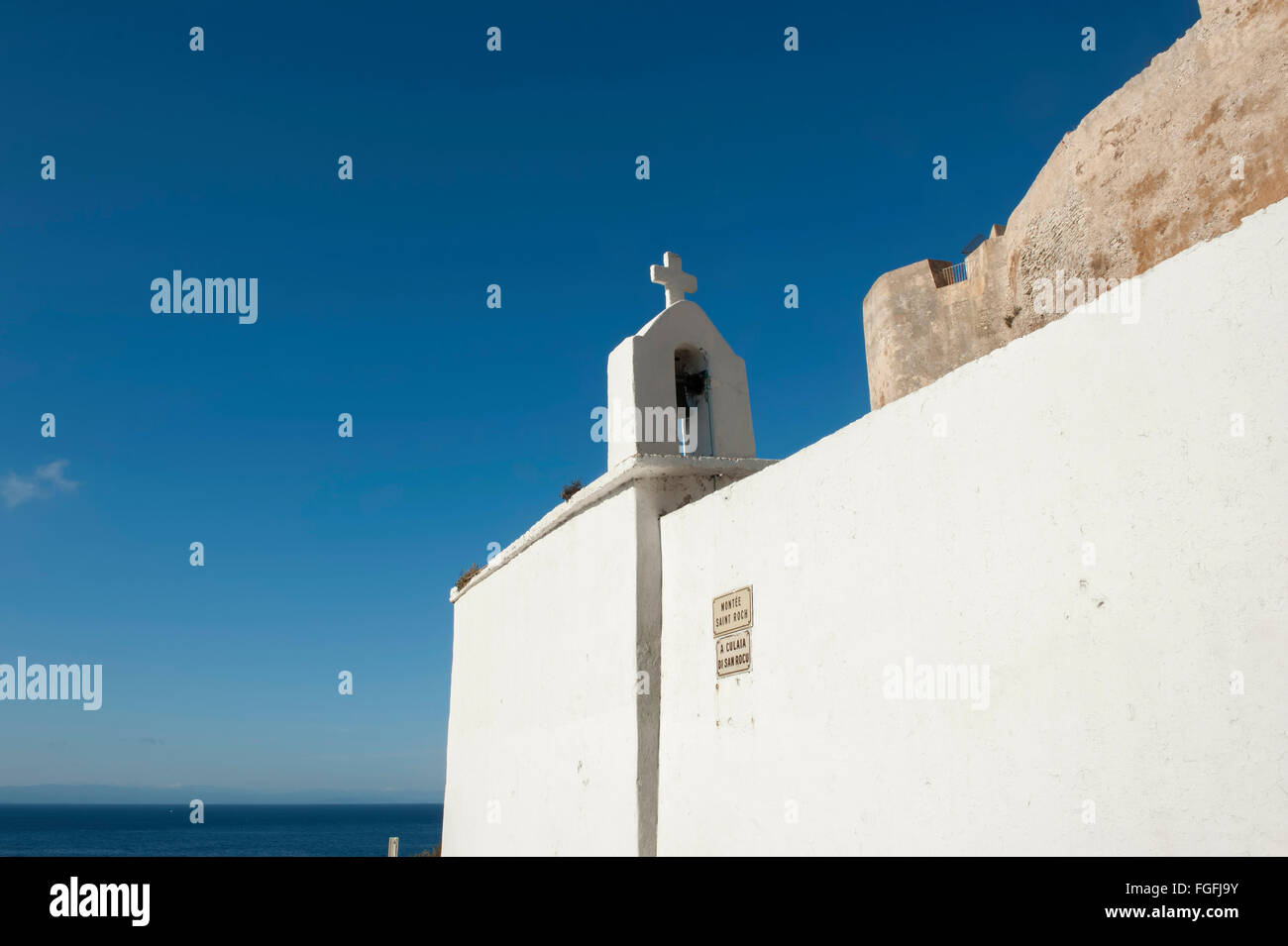 La Cappella St-Roch. Bonifacio. La Corsica. Francia Foto Stock