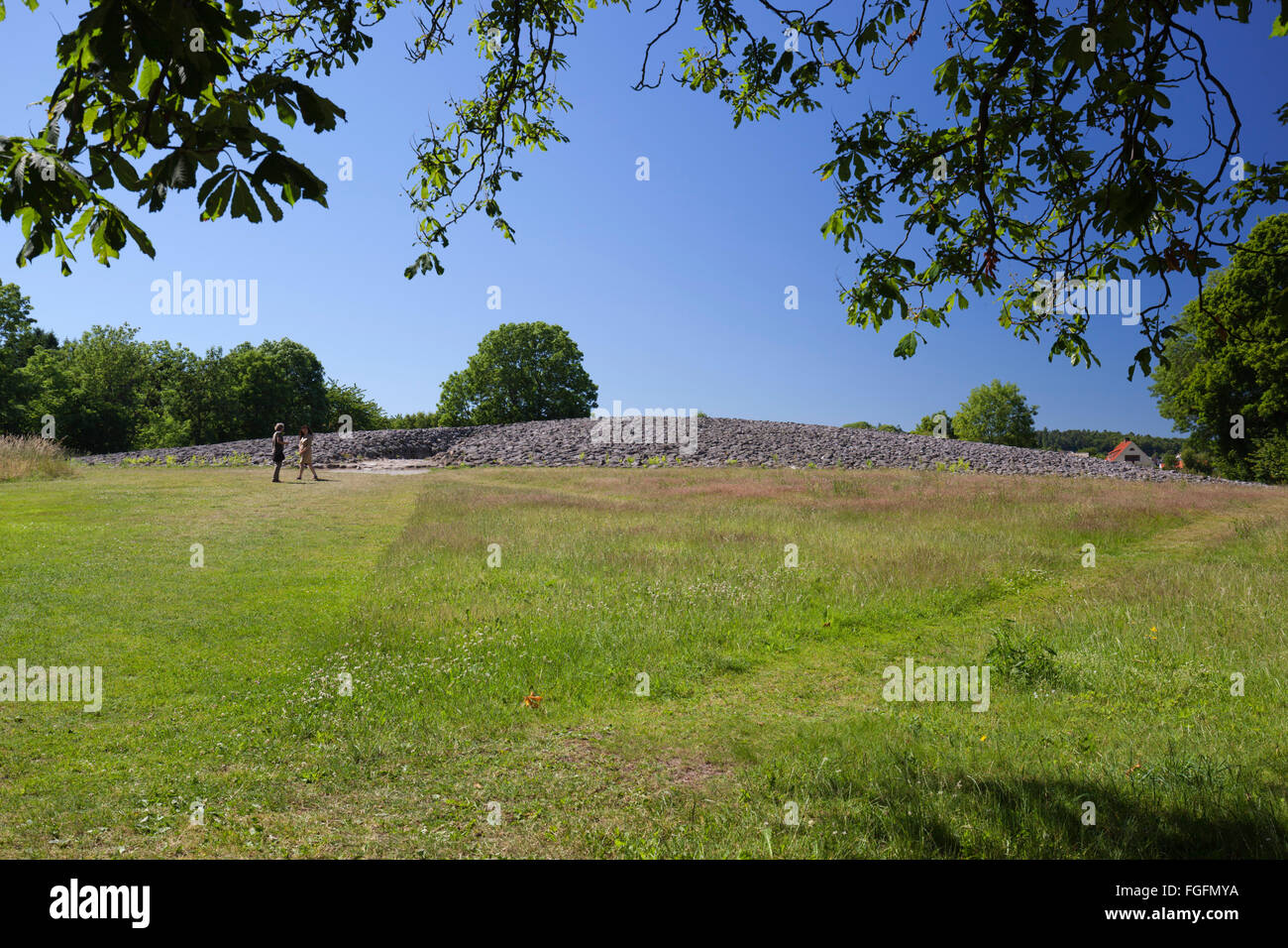 Kiviksgraven Età del Bronzo tomba, Kivik, Skane, sud della Svezia, Svezia, Scandinavia, Europa Foto Stock