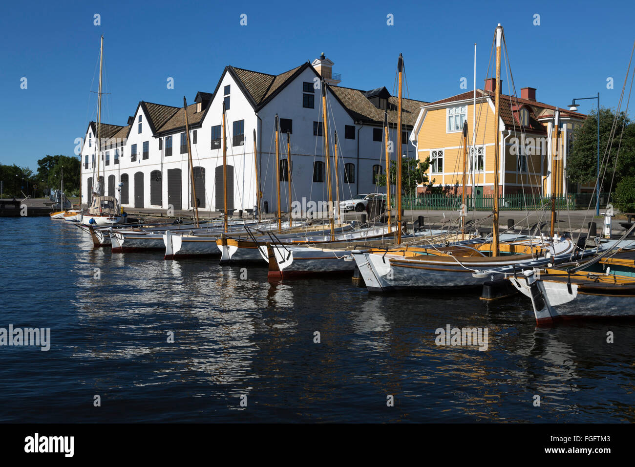 Cucina e sbarcare casa del Marinmuseum nazionale museo navale, Karlskrona, Blekinge, sud della Svezia, Svezia, Europa Foto Stock