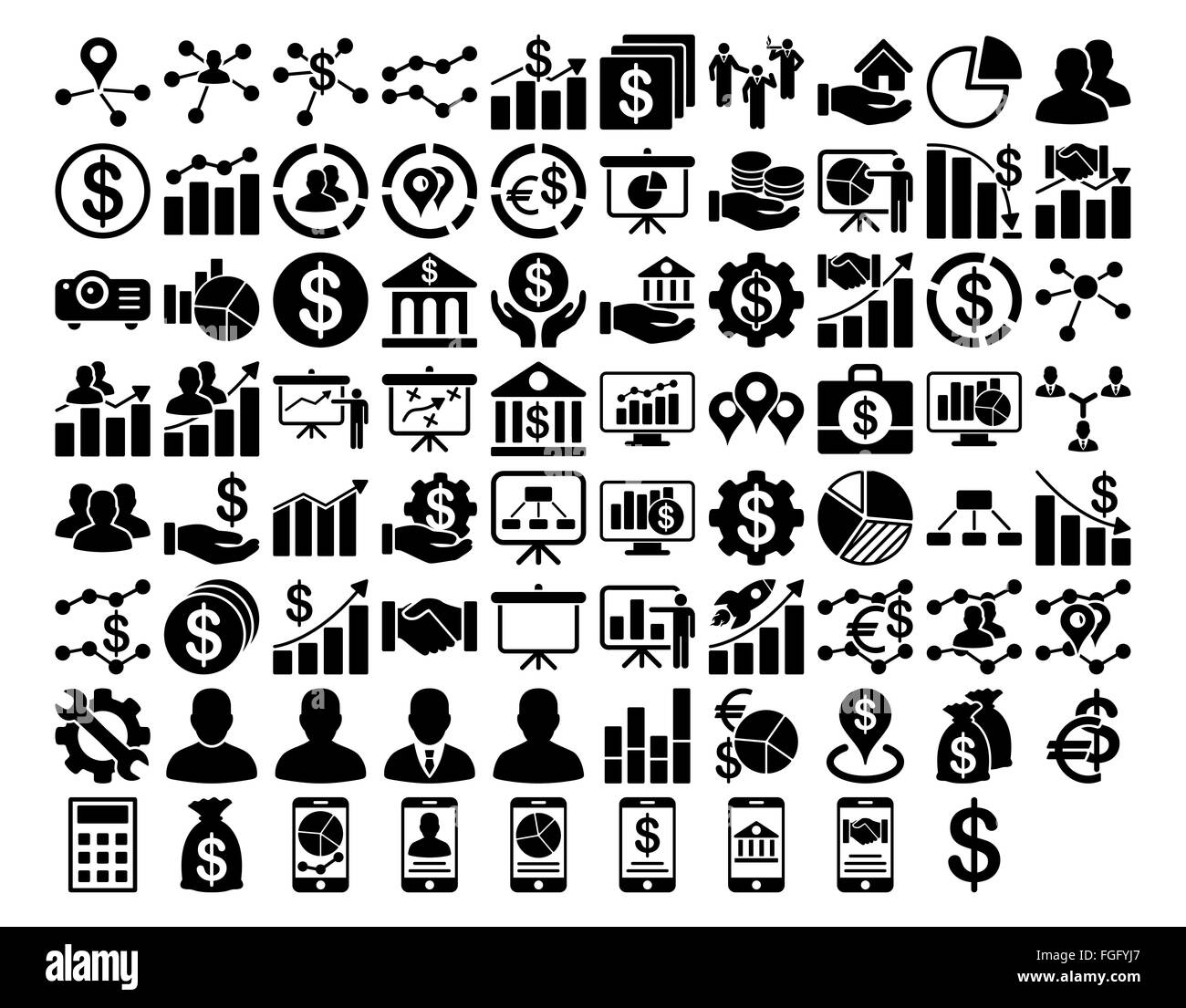 Attività icona impostare Foto Stock