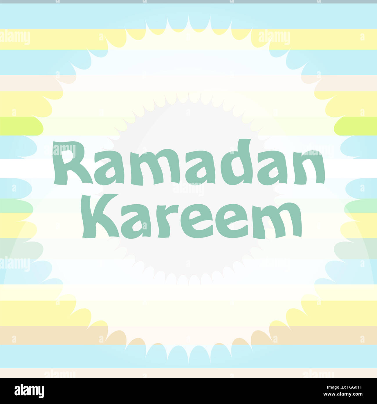 Arabo calligrafia islamica di testo Ramadan Kareem Foto Stock