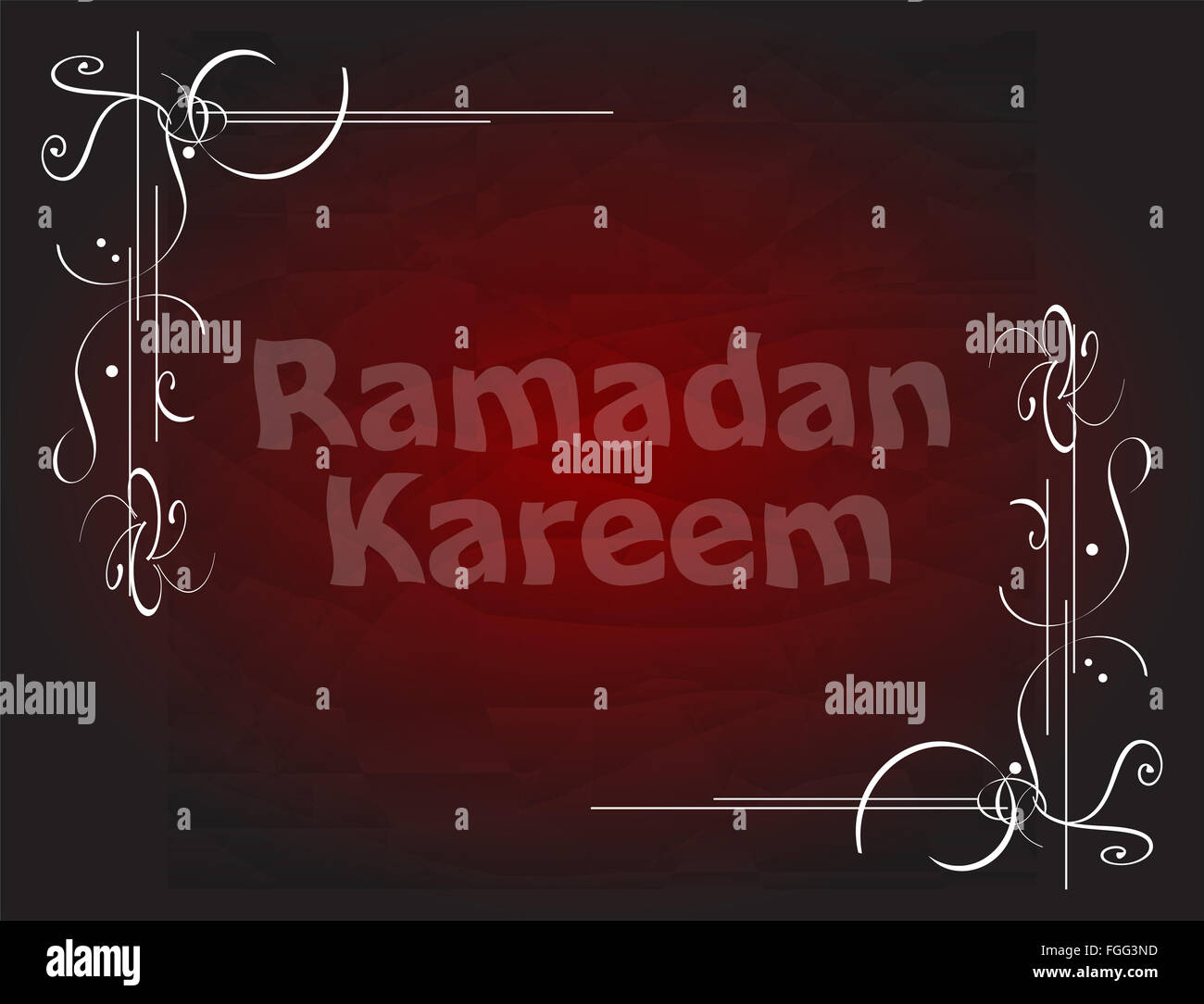 Bellissimo il colore rosso del Ramadan Kareem background design. Foto Stock