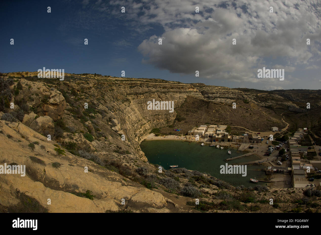 Il Mare Interno di Gozo, Malta Foto Stock