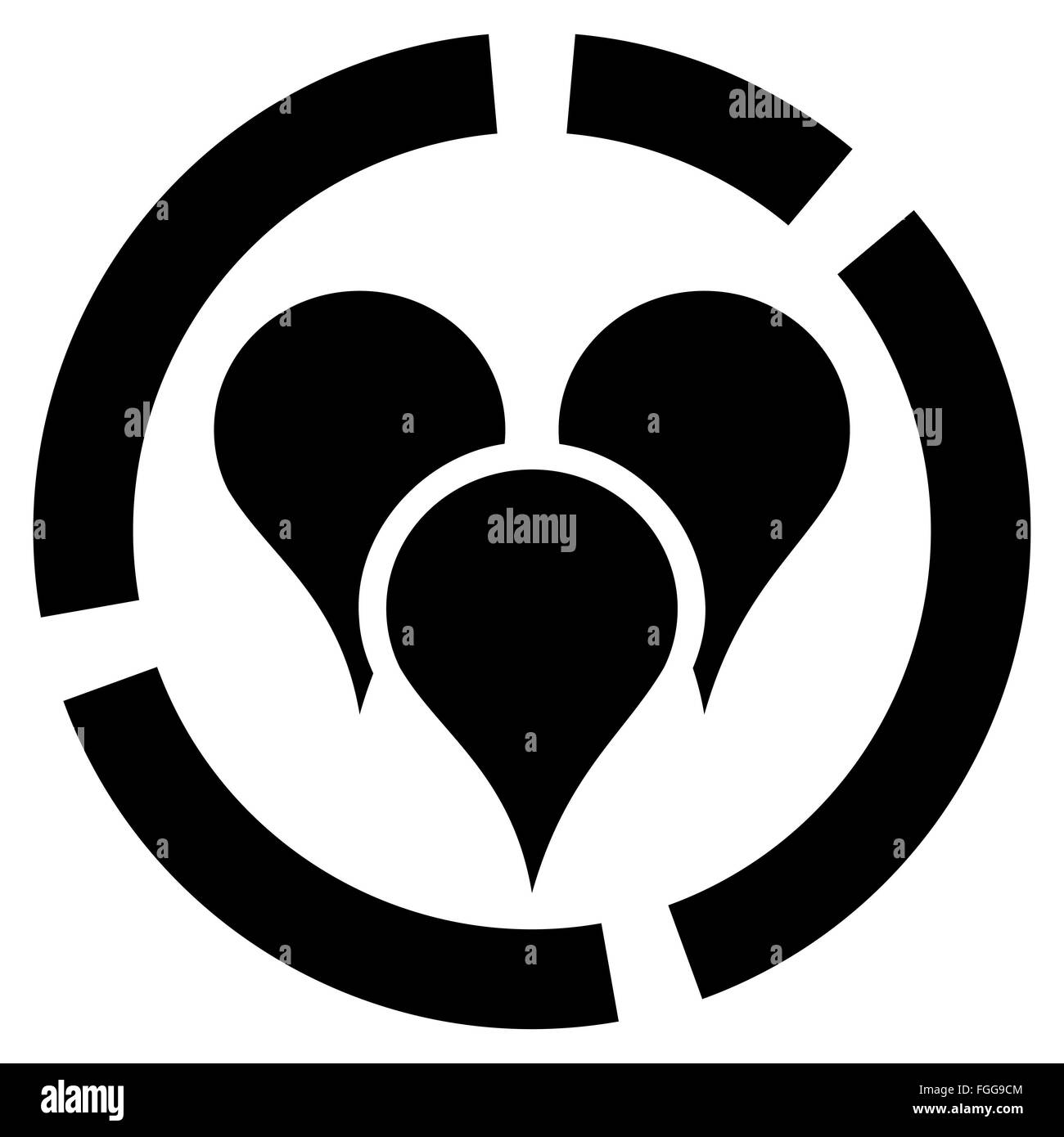 Geo icona schema Foto Stock