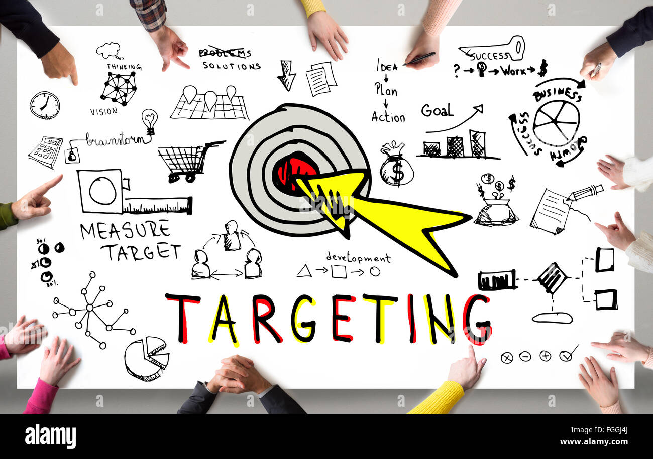 Targeting concetto aziendale Foto Stock
