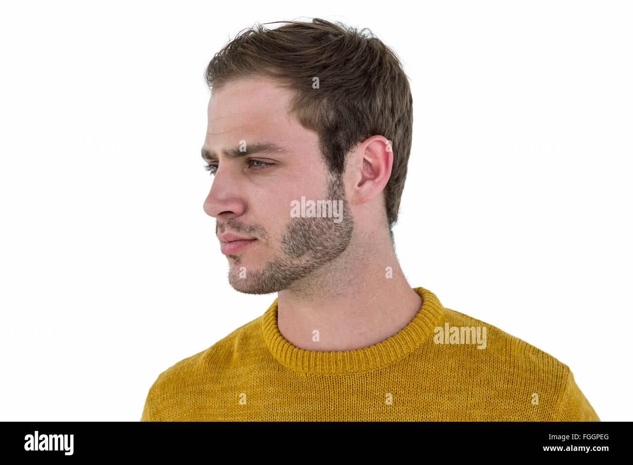 Hipster uomo guardando al lato Foto Stock