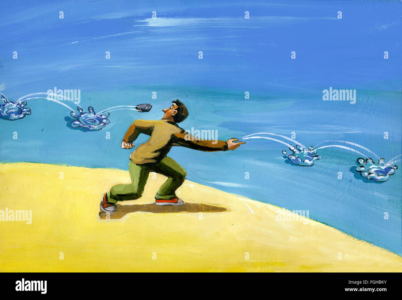 Due donne a piedi nella campagna sotto il sole, una donna porta una nube nera sopra la sua testa per rendere la pioggia su se stessa Foto Stock