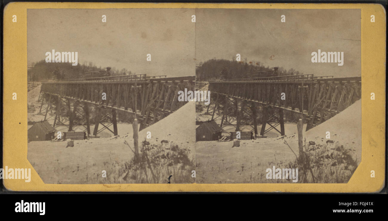 Liberty cade Bridge, da Robert N. Dennis raccolta di vista stereoscopica Foto Stock