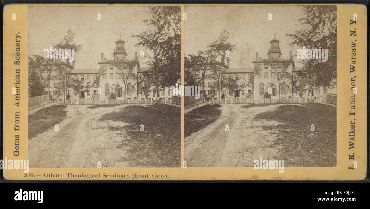 Auburn Theological Seminary (vista frontale), da Walker, L. E., 1826-1916 Foto Stock