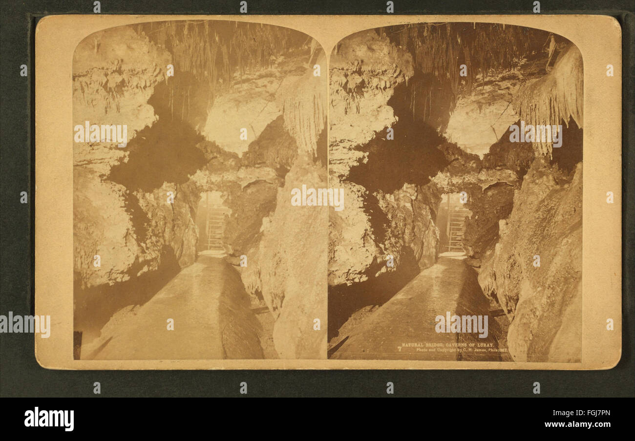 Il ponte naturale, caverne di Luray, da C. H. James Foto Stock