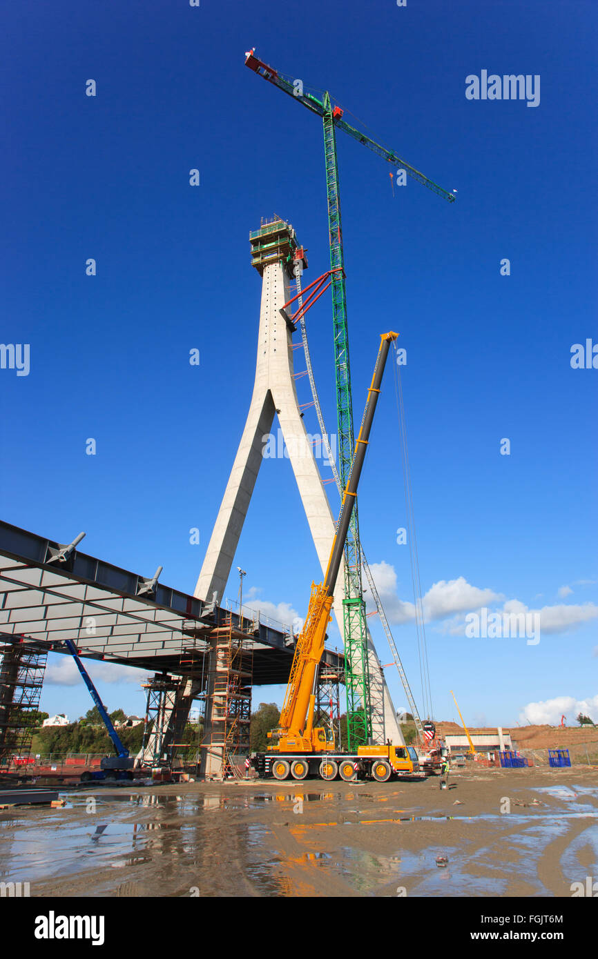 Infrastrutture stradali costruzione Foto Stock